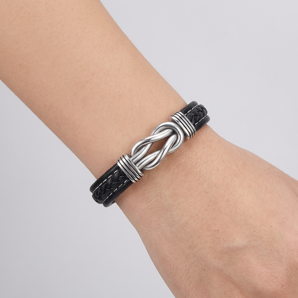 “Mother and Son Joined Together Forever” Personalized Infinity Bracelet