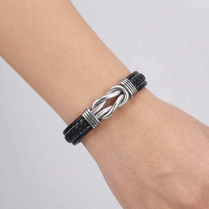 “Mother and Son Joined Together Forever” Personalized Infinity Bracelet