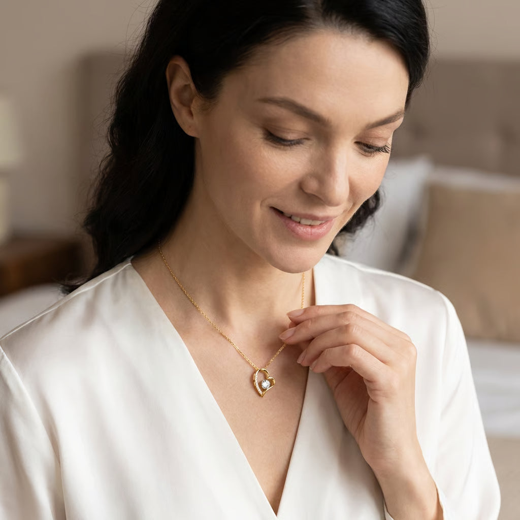 To My Wife Heart Necklace