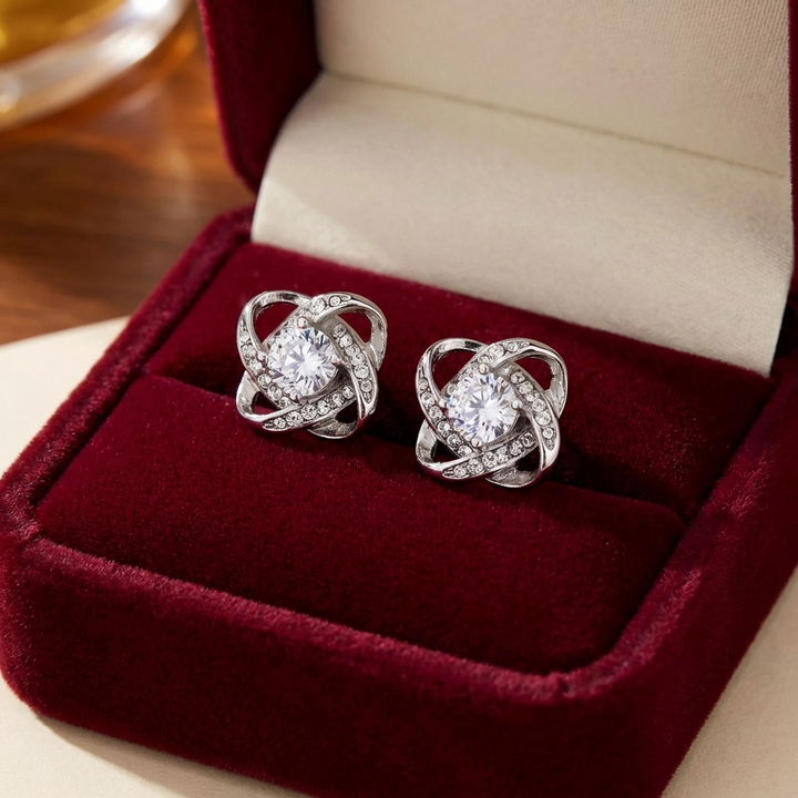 Diamond Knot Earrings