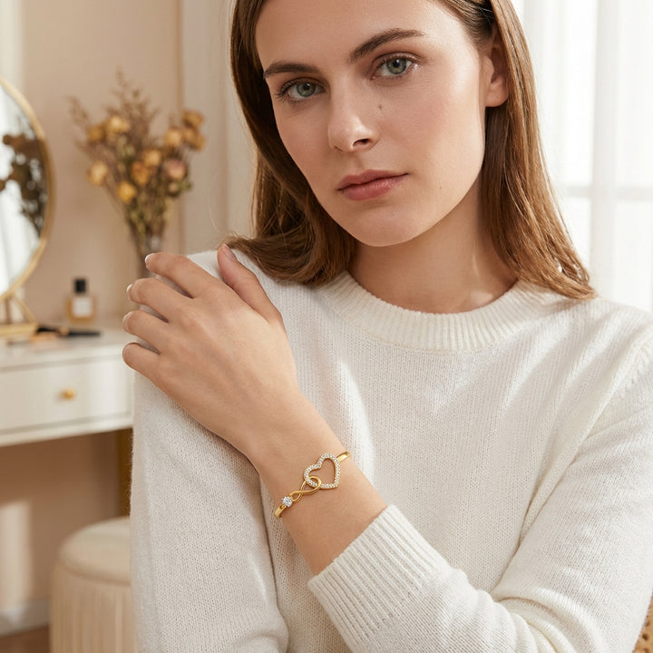 For Daughter Infinity Heart Bracelet Forever Connected