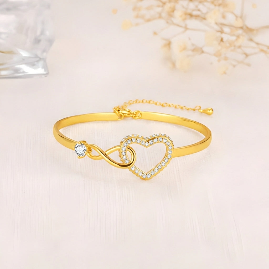 For Daughter Infinity Heart Bracelet Forever Connected