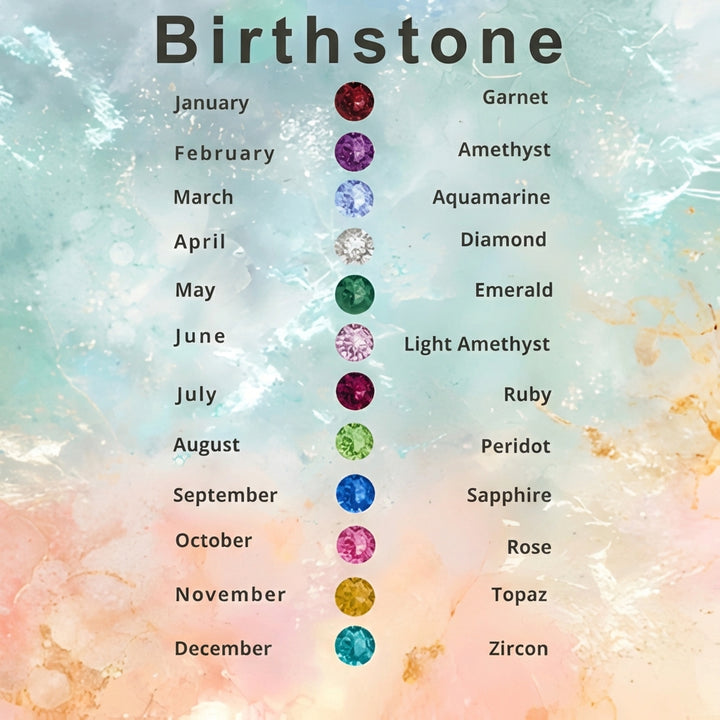 Birthstone Heart Necklace for Wife